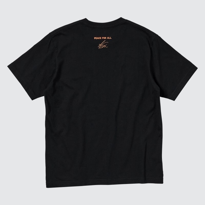Uniqlo Peace For All Shingo Kunieda Short Sleeve Graphic T-shirt Herr Svarta | 5102136