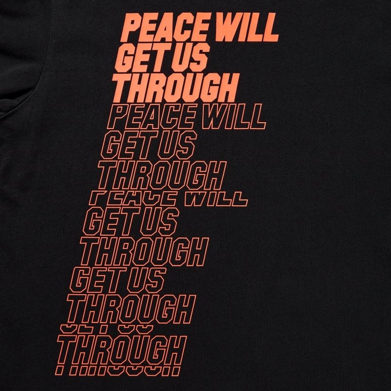 Uniqlo Peace For All Shingo Kunieda Short Sleeve Graphic T-shirt Herr Svarta | 5102136
