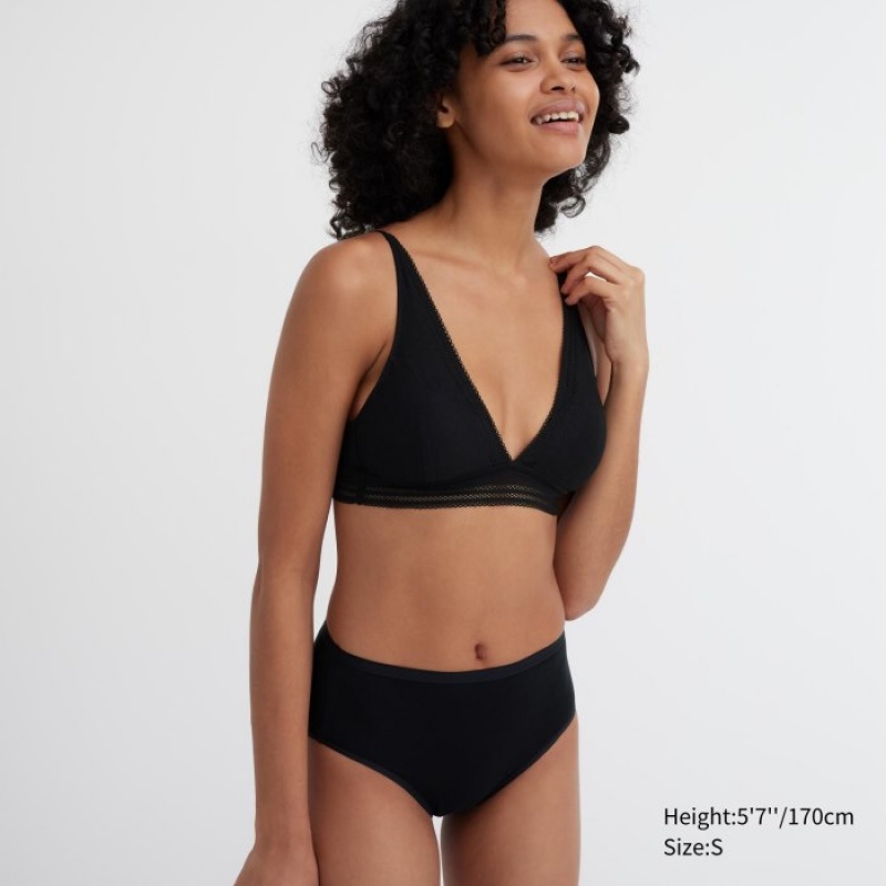Uniqlo Plain High-Rise Kalsonger Dam Svarta | 1674350