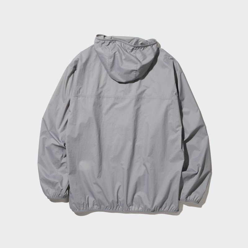 Uniqlo Pocketable Uv Protection 3d Cut Parka Herr Grå | 4038131