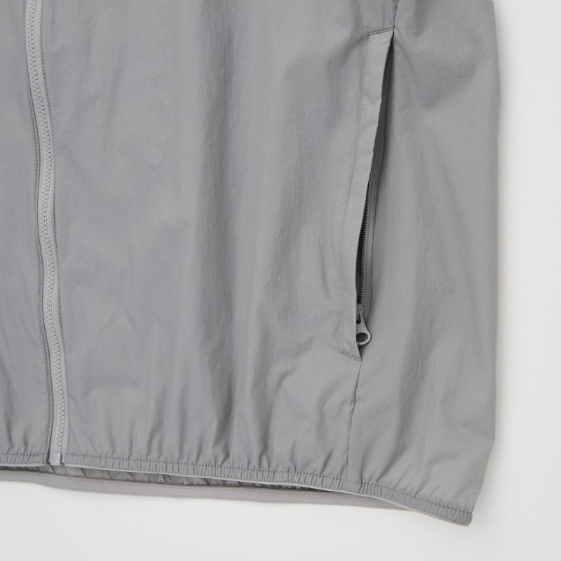 Uniqlo Pocketable Uv Protection 3d Cut Parka Herr Grå | 1402906