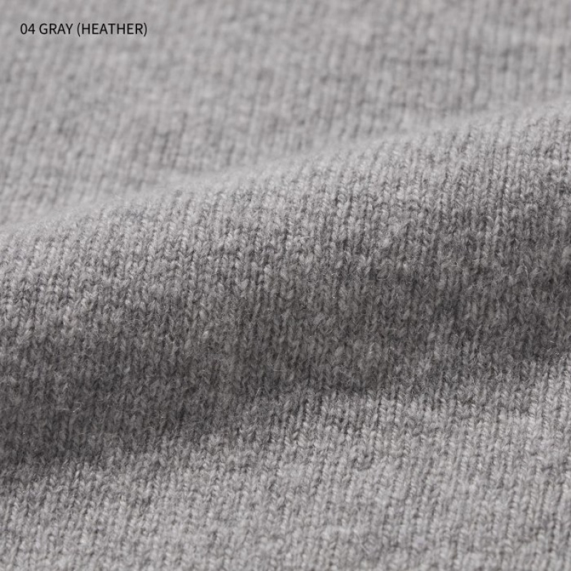 Uniqlo Premium Lambswool V-Neck Kofta Dam Grå | 2521617