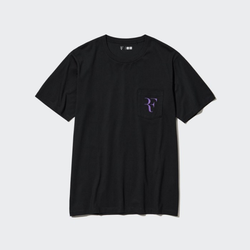 Uniqlo Rf Short-sleeve Graphic T-shirt Dam Svarta | 9785975