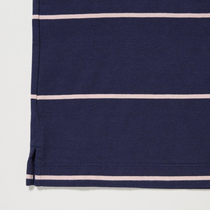 Uniqlo Rugger Long-sleeve Piketröja Herr Marinblå | 772111