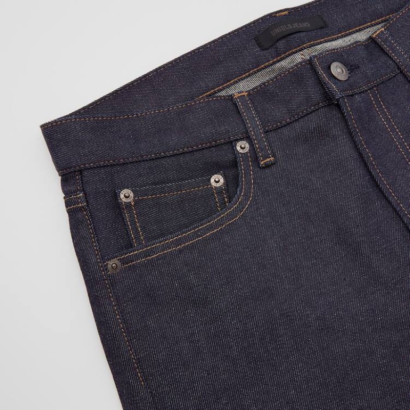 Uniqlo Selvedge Stretch Slim Fit Jeans Herr Marinblå | 2224360
