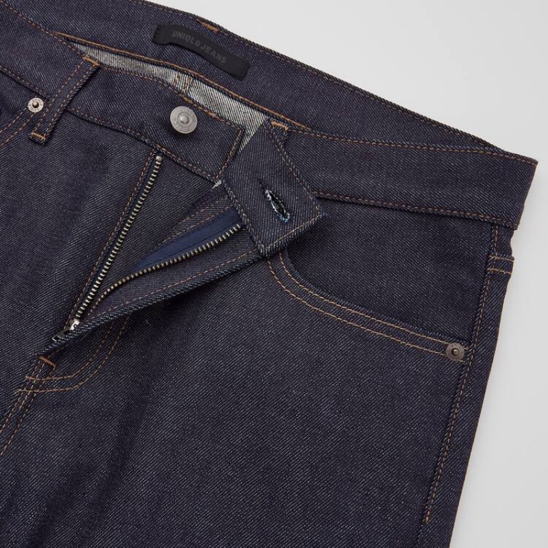 Uniqlo Selvedge Stretch Slim Fit Jeans Herr Marinblå | 2224360