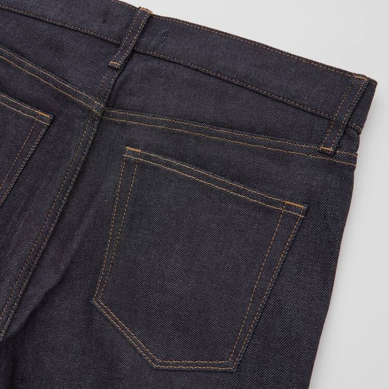 Uniqlo Selvedge Stretch Slim Fit Jeans Herr Marinblå | 2224360