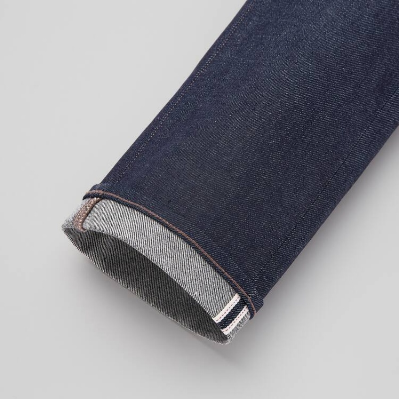 Uniqlo Selvedge Stretch Slim Fit Jeans Herr Marinblå | 9129188
