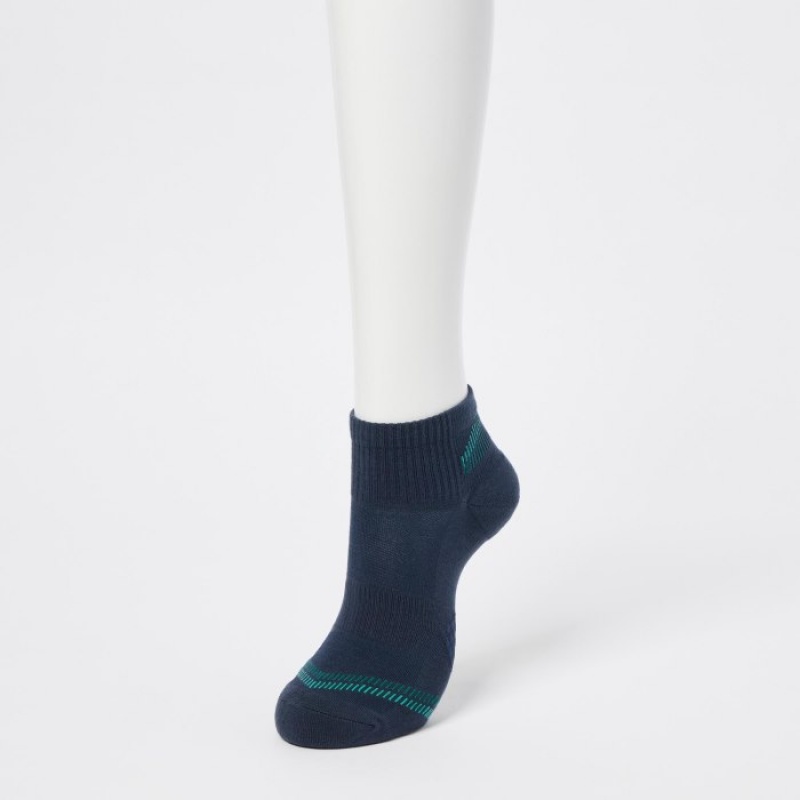Uniqlo Short 3 Pack Sports/Piled Strumpor Dam Marinblå | 6785295