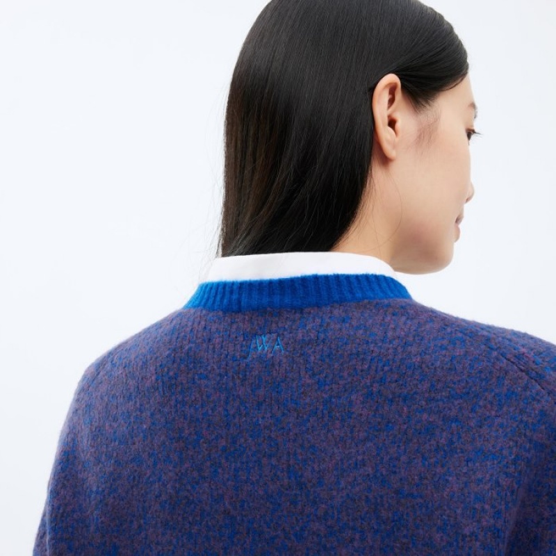 Uniqlo Souffle Yarn Crew Neck Long-Sleeve Tröjor Dam Röda | 9627038