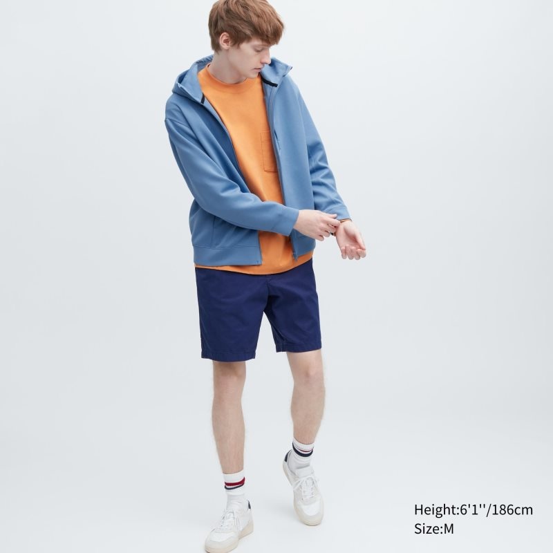 Uniqlo Stretch Dry Sweat Long-sleeve Full-zip Hoodie Herr Grå | 5054723