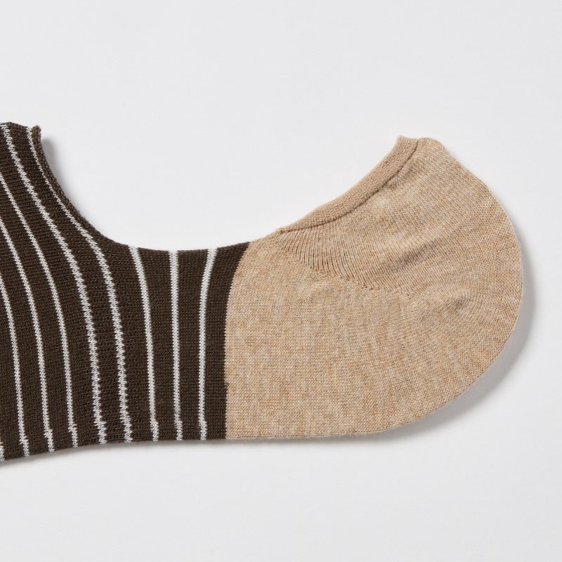Uniqlo Striped Low Cut Strumpor Herr Bruna | 4629133