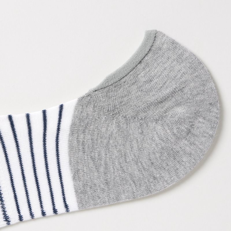 Uniqlo Striped Low Cut Strumpor Herr Vita | 7452702