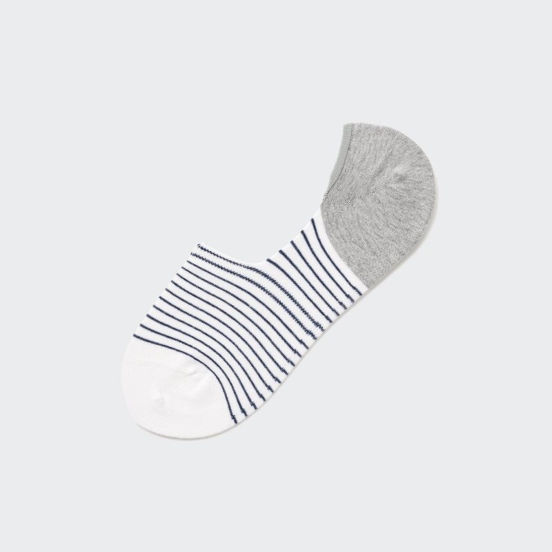Uniqlo Striped Low Cut Strumpor Herr Vita | 7452702