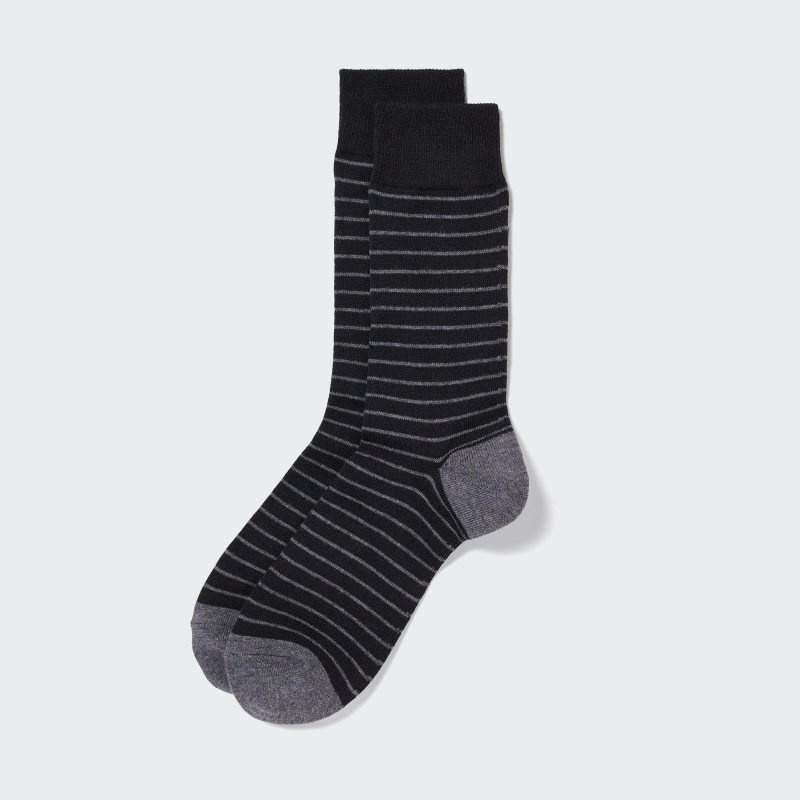 Uniqlo Striped Strumpor Herr Svarta | 5909956