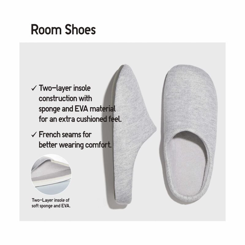Uniqlo Sweat Jersey Rubber Sole Tofflor Herr Marinblå | 2778528