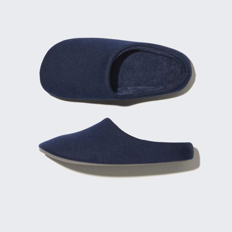Uniqlo Sweat Jersey Rubber Sole Tofflor Herr Marinblå | 2778528