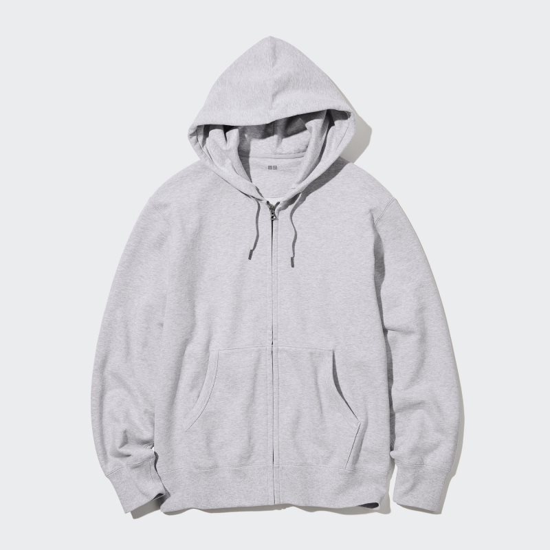 Uniqlo Sweat Long-sleeve Full-zip Hoodie Herr Grå | 5820383