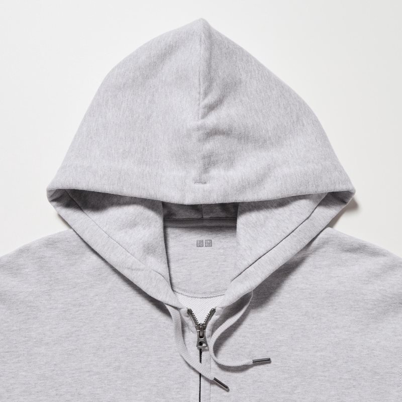 Uniqlo Sweat Long-sleeve Full-zip Hoodie Herr Grå | 5820383