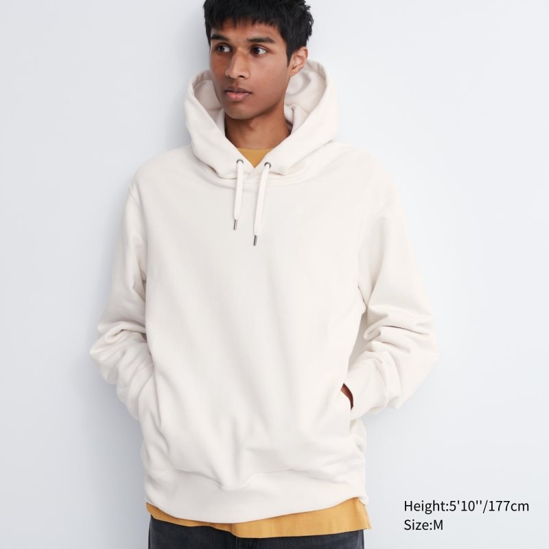 Uniqlo Sweat Pullover Long-sleeve Hoodie Herr Vita | 2596901