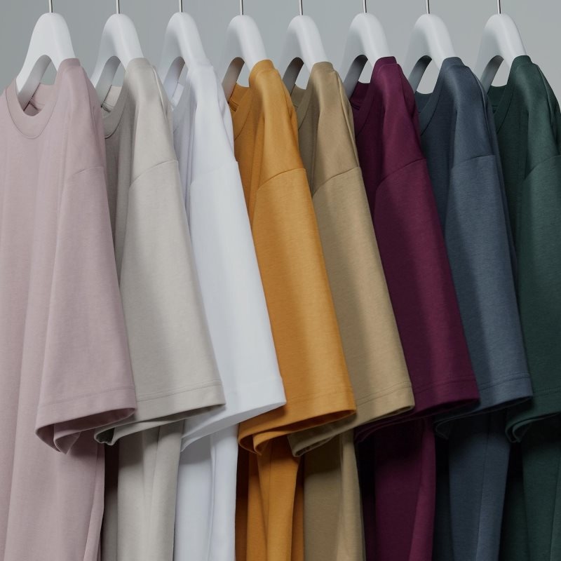Uniqlo U AIRism Cotton Oversized Crew Neck Half-Sleeve T-shirt Herr Olivgröna | 8873149