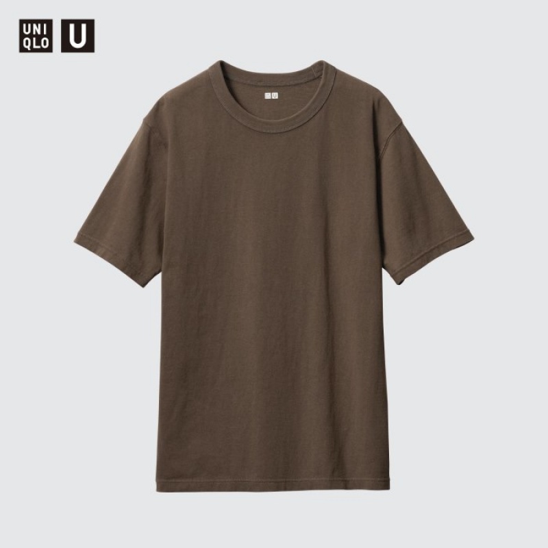 Uniqlo U Crew Neck Short-sleeve T-shirt Dam Bruna | 8393987