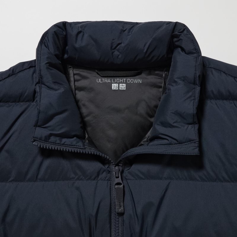 Uniqlo Ultra Light Down 3d Cut Wide Quilt Jackor Herr Beige | 6242397