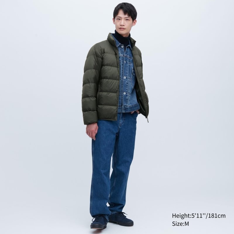 Uniqlo Ultra Light Down 3d Cut Wide Quilt Jackor Herr Orange | 9956854