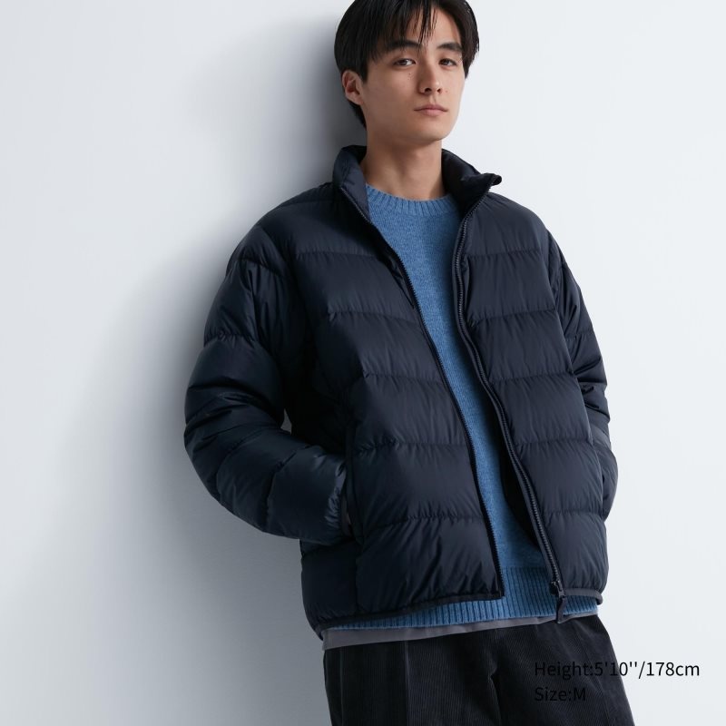 Uniqlo Ultra Light Down 3d Cut Wide Quilt Jackor Herr Marinblå | 662478
