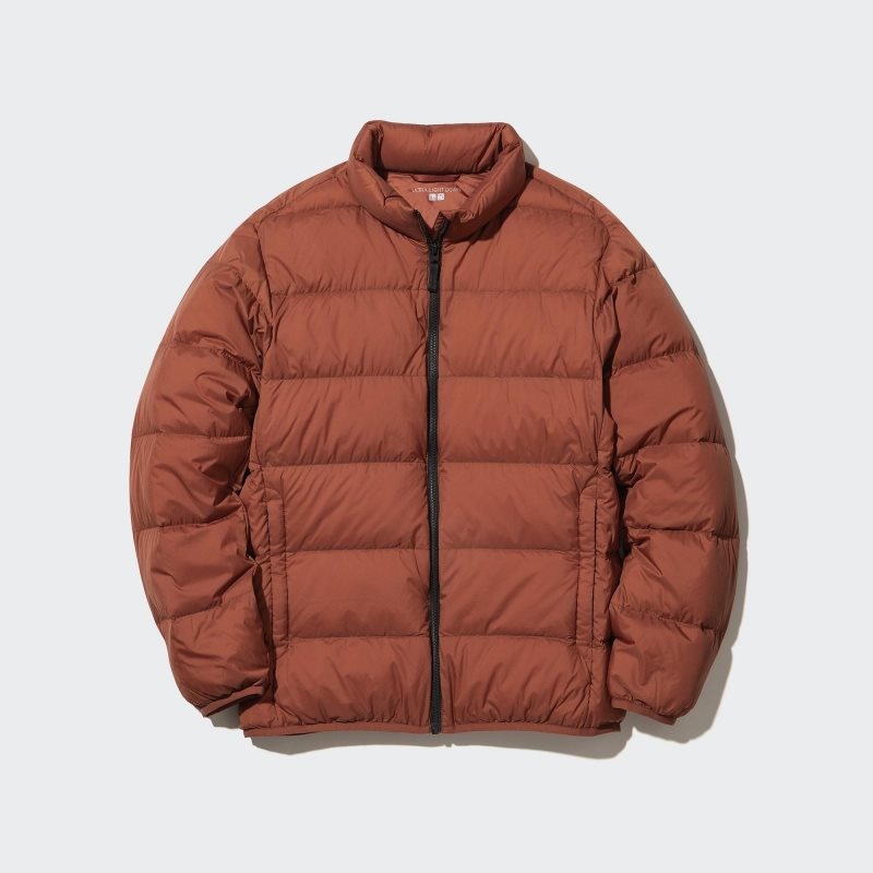 Uniqlo Ultra Light Down 3d Cut Wide Quilt Jackor Herr Orange | 3443927