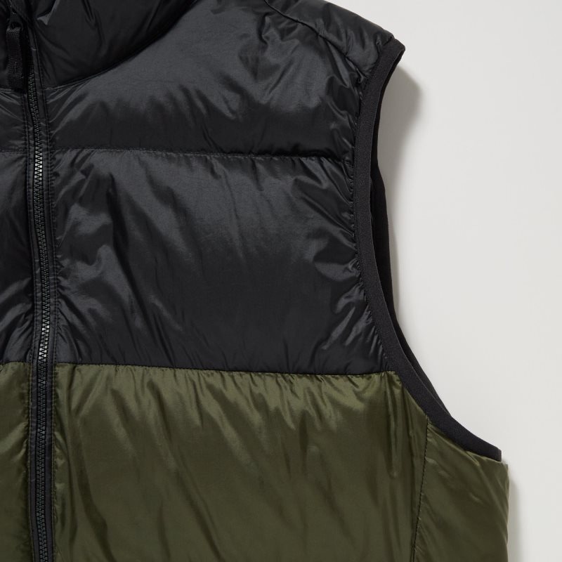 Uniqlo Ultra Light Down Color Block Väst Herr Bruna | 8035259