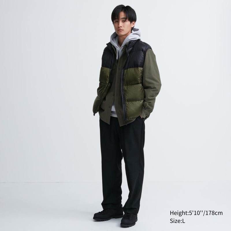 Uniqlo Ultra Light Down Color Block Väst Herr Bruna | 8035259
