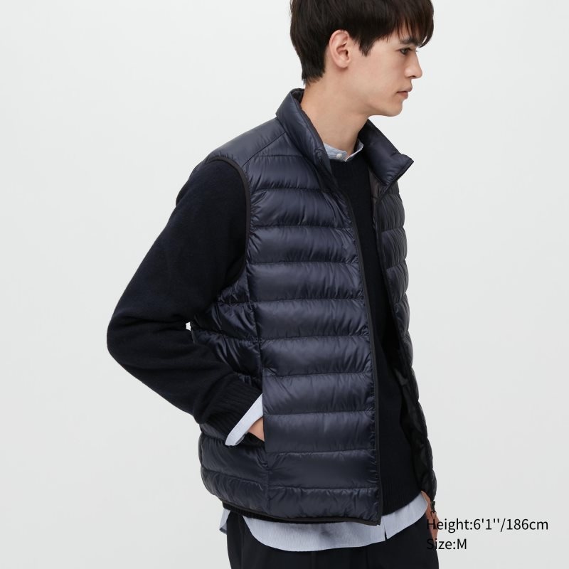 Uniqlo Ultra Light Down Narrow Quilt Väst Herr Marinblå | 1674654