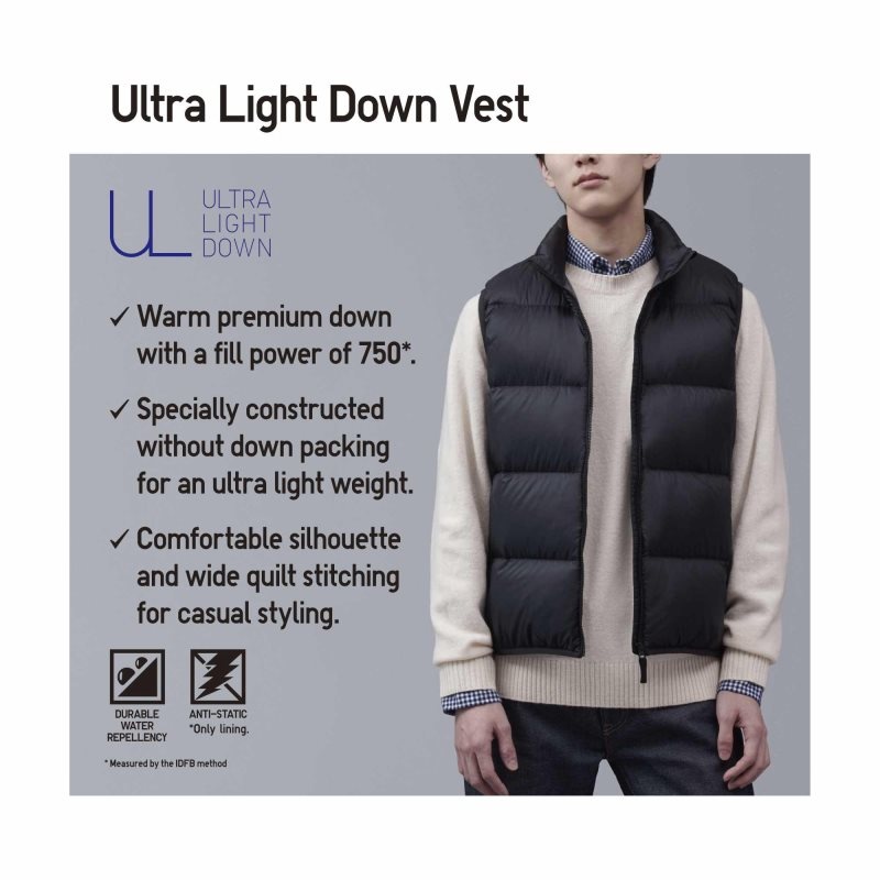 Uniqlo Ultra Light Down Väst Herr Gröna | 9783834