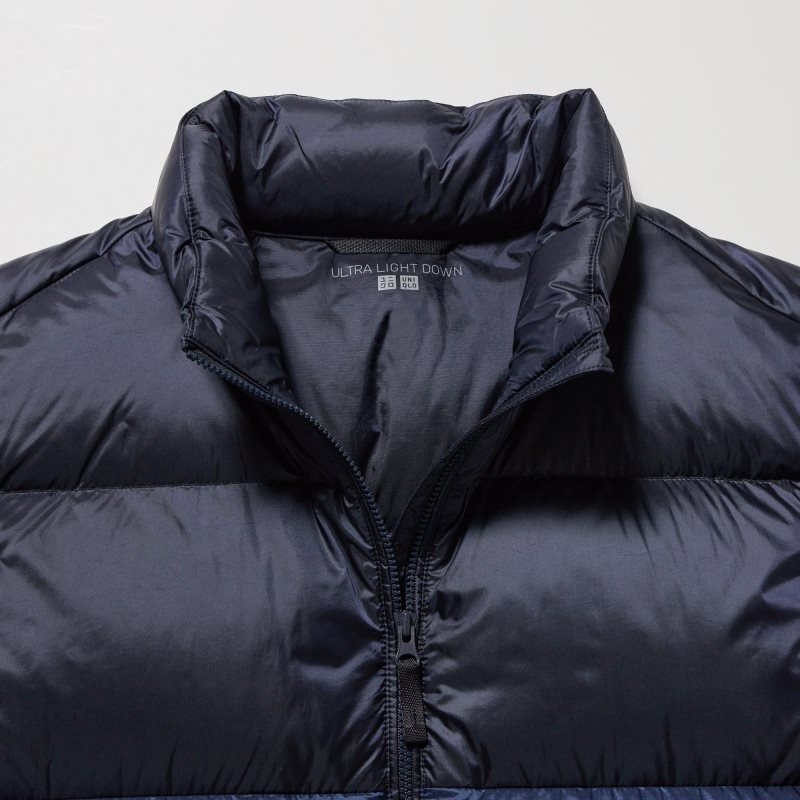 Uniqlo Ultra Light Down Wide Quilt Color Block Väst Herr Bruna | 5378670