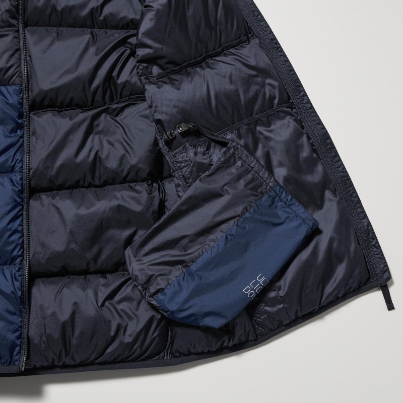 Uniqlo Ultra Light Down Wide Quilt Color Block Väst Herr Bruna | 5378670