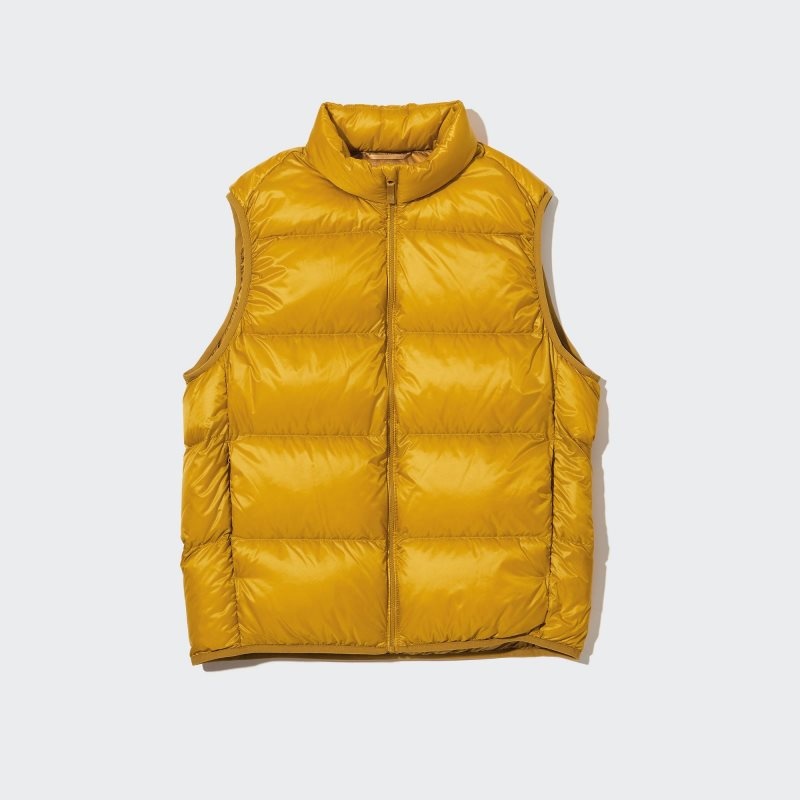 Uniqlo Ultra Light Down Wide Quilt Väst Herr Gula | 8965088
