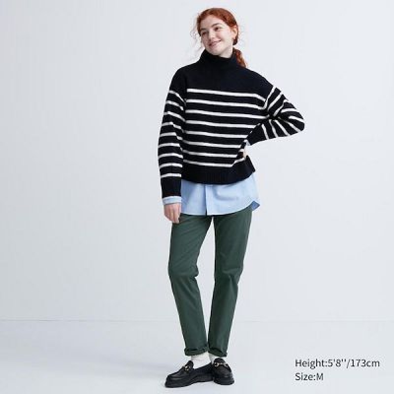 Uniqlo Ultra Stretch Color Jeans Dam Olivgröna | 6378774