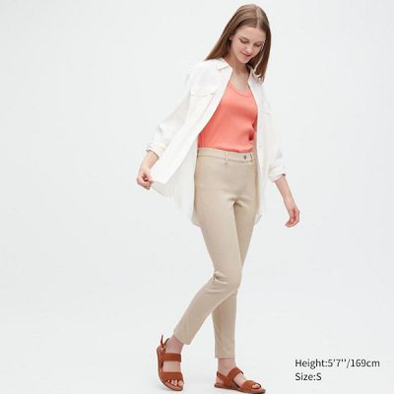 Uniqlo Ultra Stretch Leggings Dam Beige | 2575893