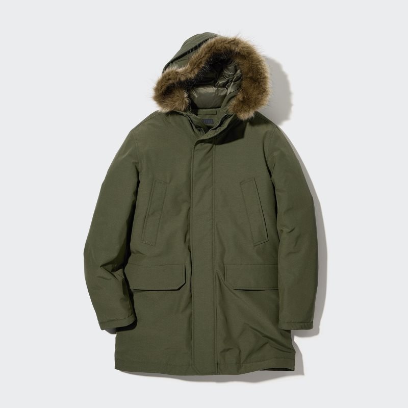 Uniqlo Ultra Warm Hybrid Down Rockar Herr Olivgröna | 4402392
