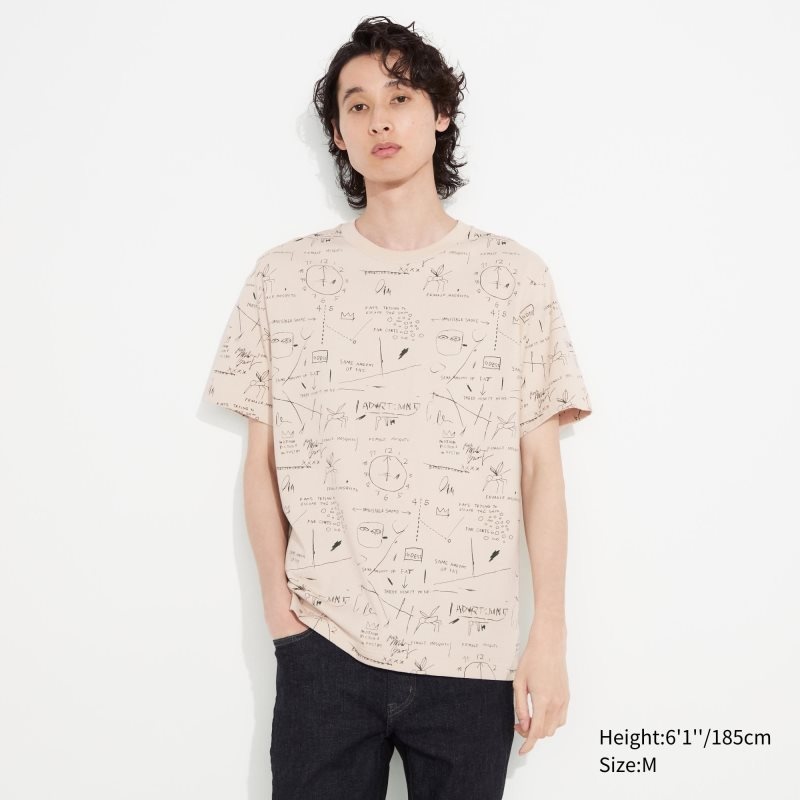 Uniqlo Ut Archive Ut Short Sleeve Graphic Jean-michel Basquiat T-shirt Herr Beige | 5127046