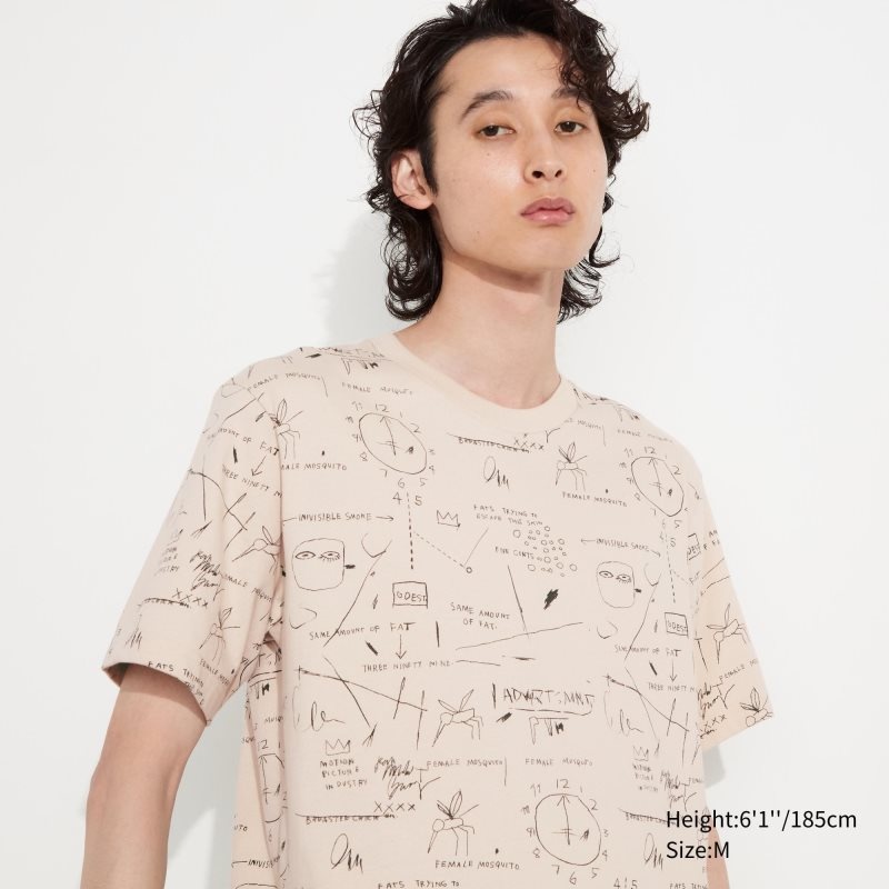 Uniqlo Ut Archive Ut Short Sleeve Graphic Jean-michel Basquiat T-shirt Herr Beige | 5127046