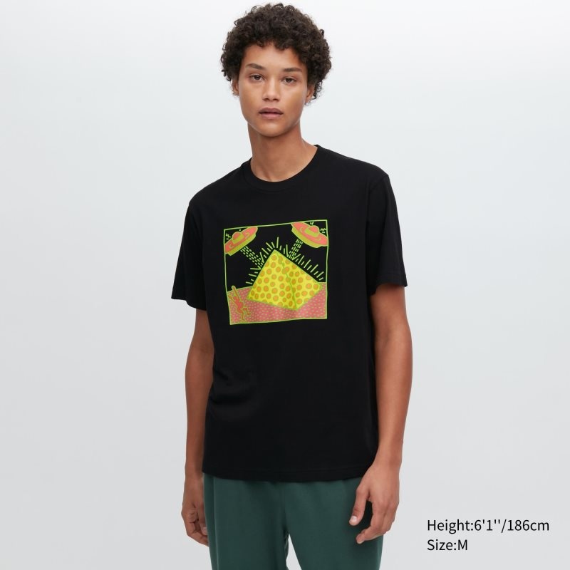 Uniqlo Ut Archive Ut Short Sleeve Graphic Keith Haring T-shirt Herr Svarta | 4167291