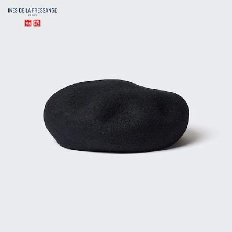 Uniqlo Wool Beret Hatt Dam Svarta | 1579781