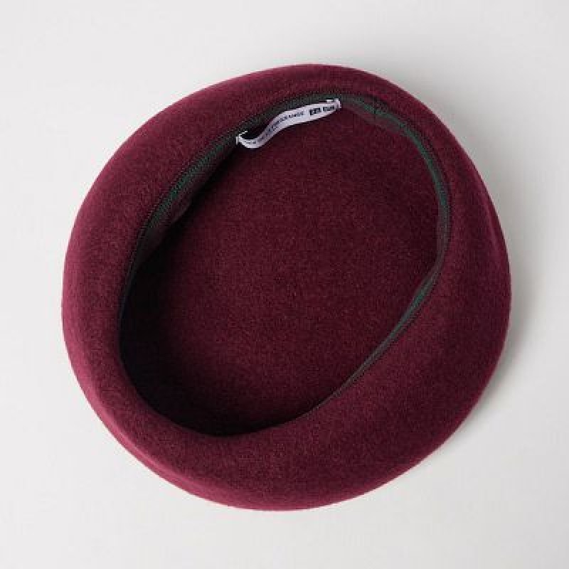 Uniqlo Wool Beret Hatt Dam Vinröda | 3034043