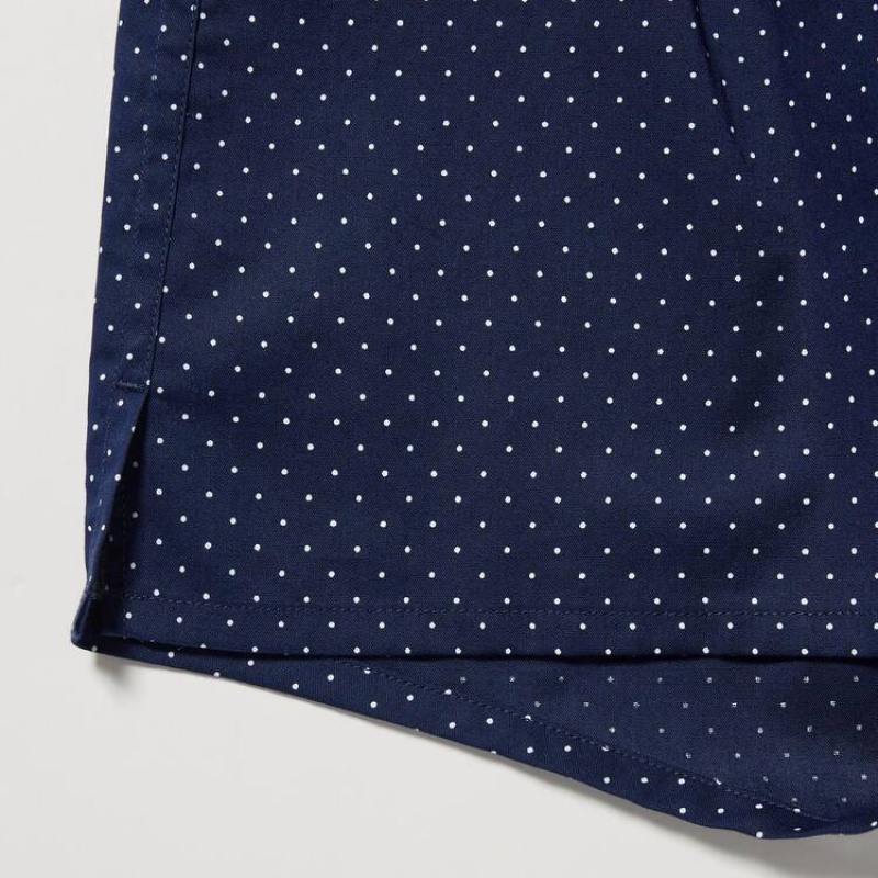 Uniqlo Woven Dotted Boxer Underkläder Herr Marinblå | 9914771
