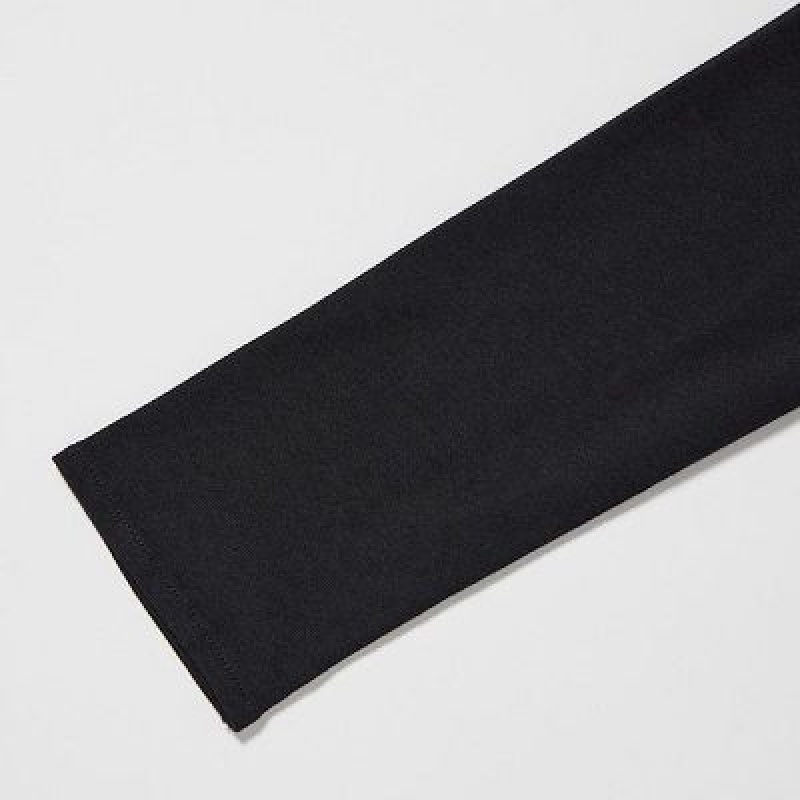 Uniqlo Wrap Long-Sleeve Klänning Dam Svarta | 5947015